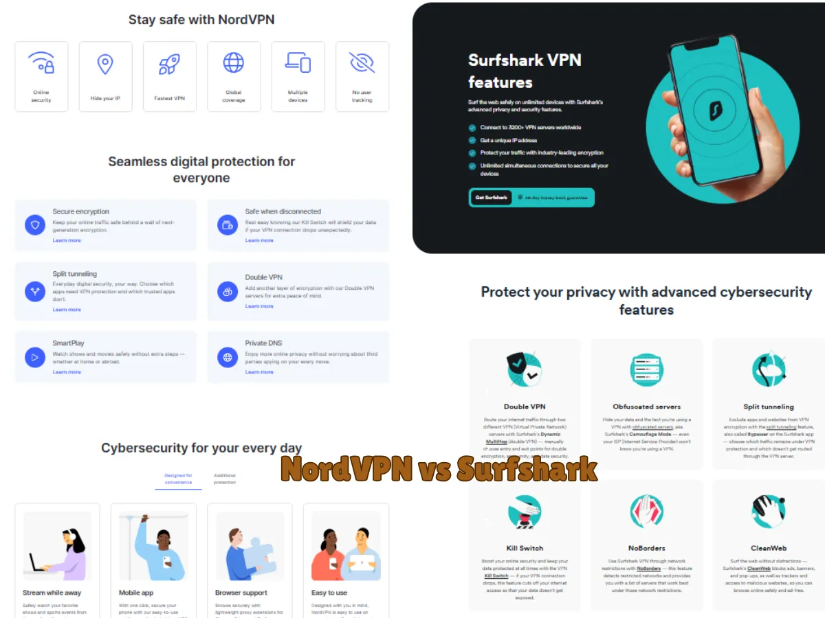 NordVPN vs Surfshark